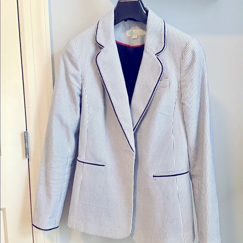 Boden UK Seersucker blazer size 10 (UK) / 6 (US)